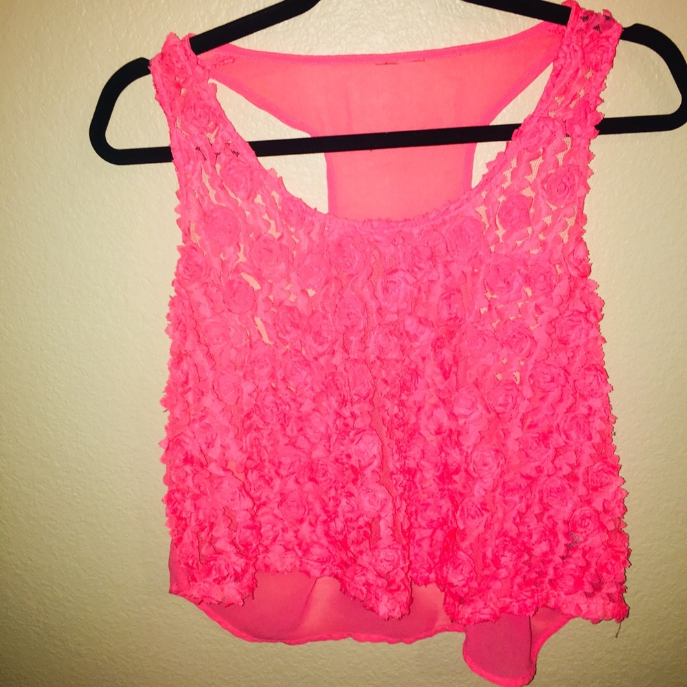 Neon pink top